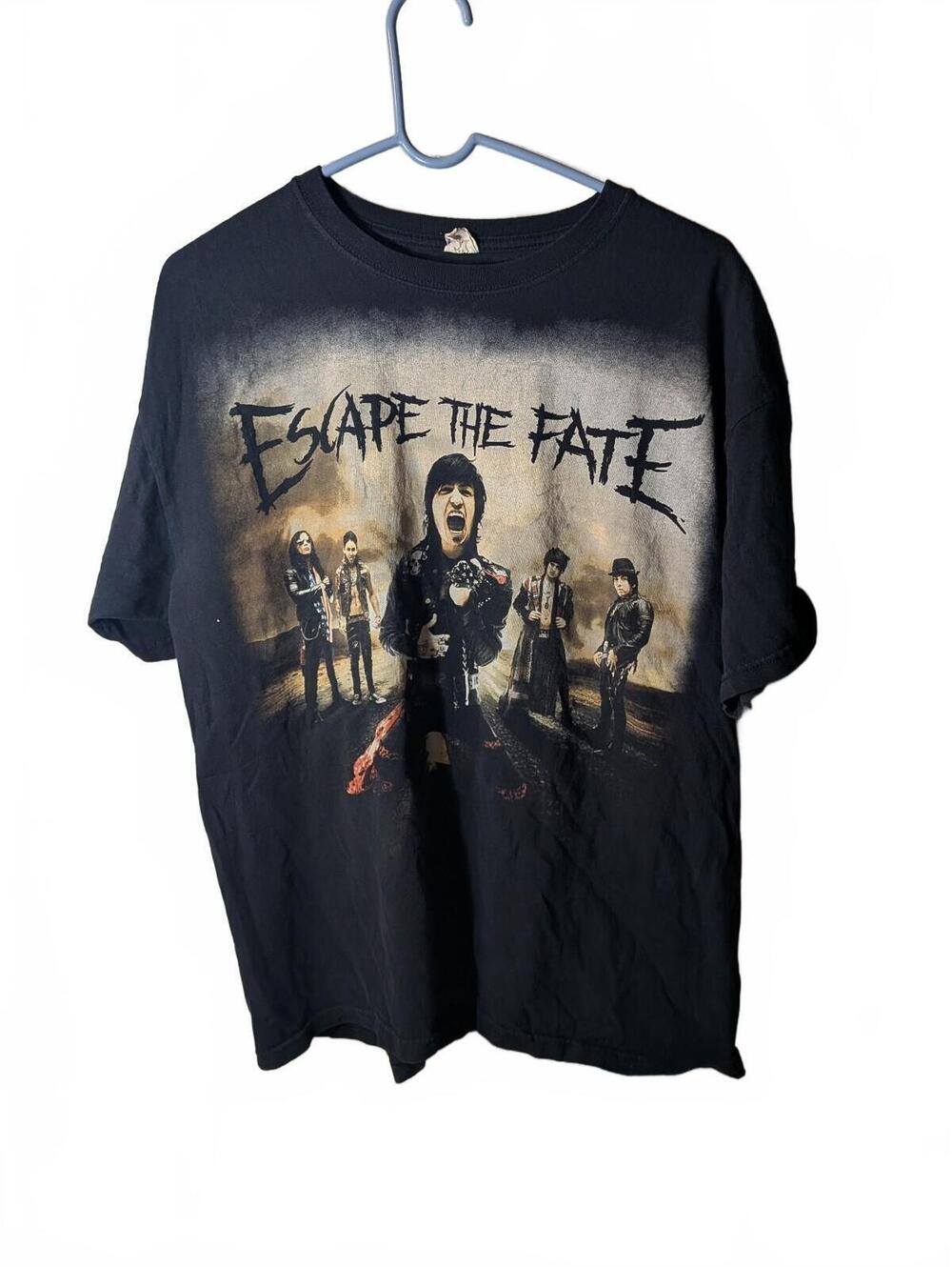 Escape The Fate Ungrateful Tour 2013 T-Shirt XL Black Double Sided Band Tee